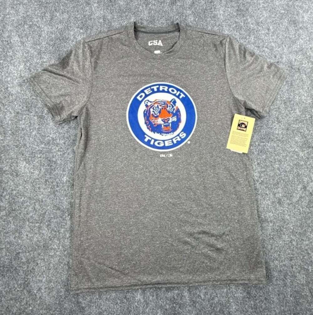 Detroit Tigers Cooperstown Collection Heather Gray T-Shirt